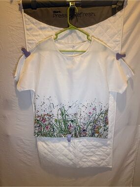 YNS Generic White Floral Splash Print Women's Top